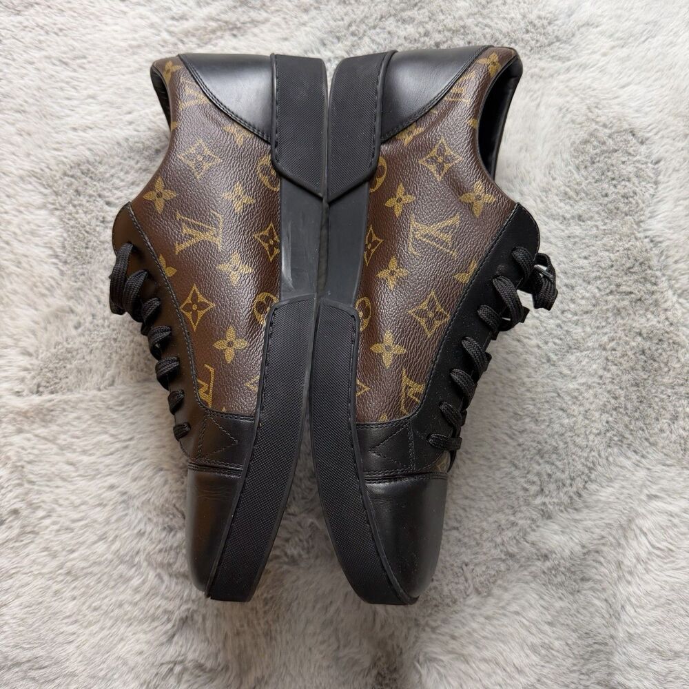 LOUIS VUITTON LV MONOGRAM BROWN SHOES SNEAKERS AUTHENTIC Size 10 - Picture 4 of 8